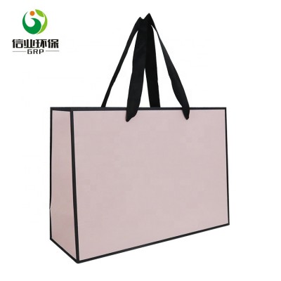 Custom Design Pink Small Gift Storage Packaging Kraft Paper Shopping Bag